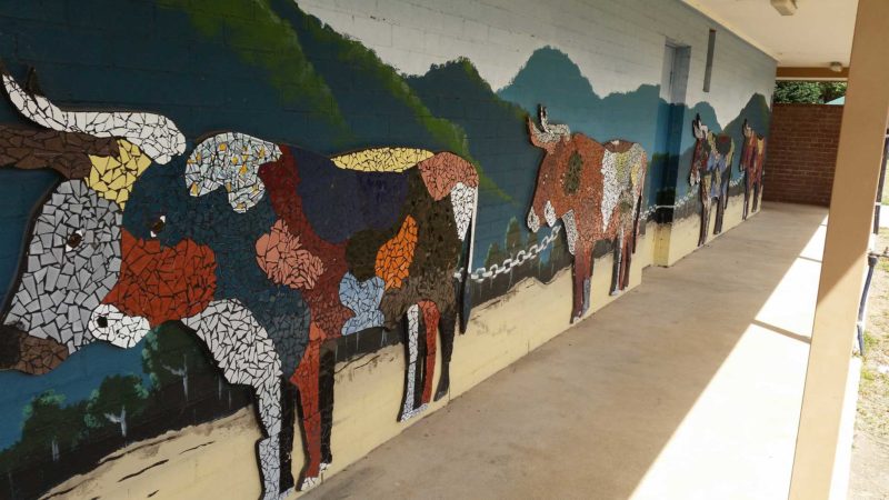 About - Public Toilets - Bullocks Mosaic Mural | Visit Oberon